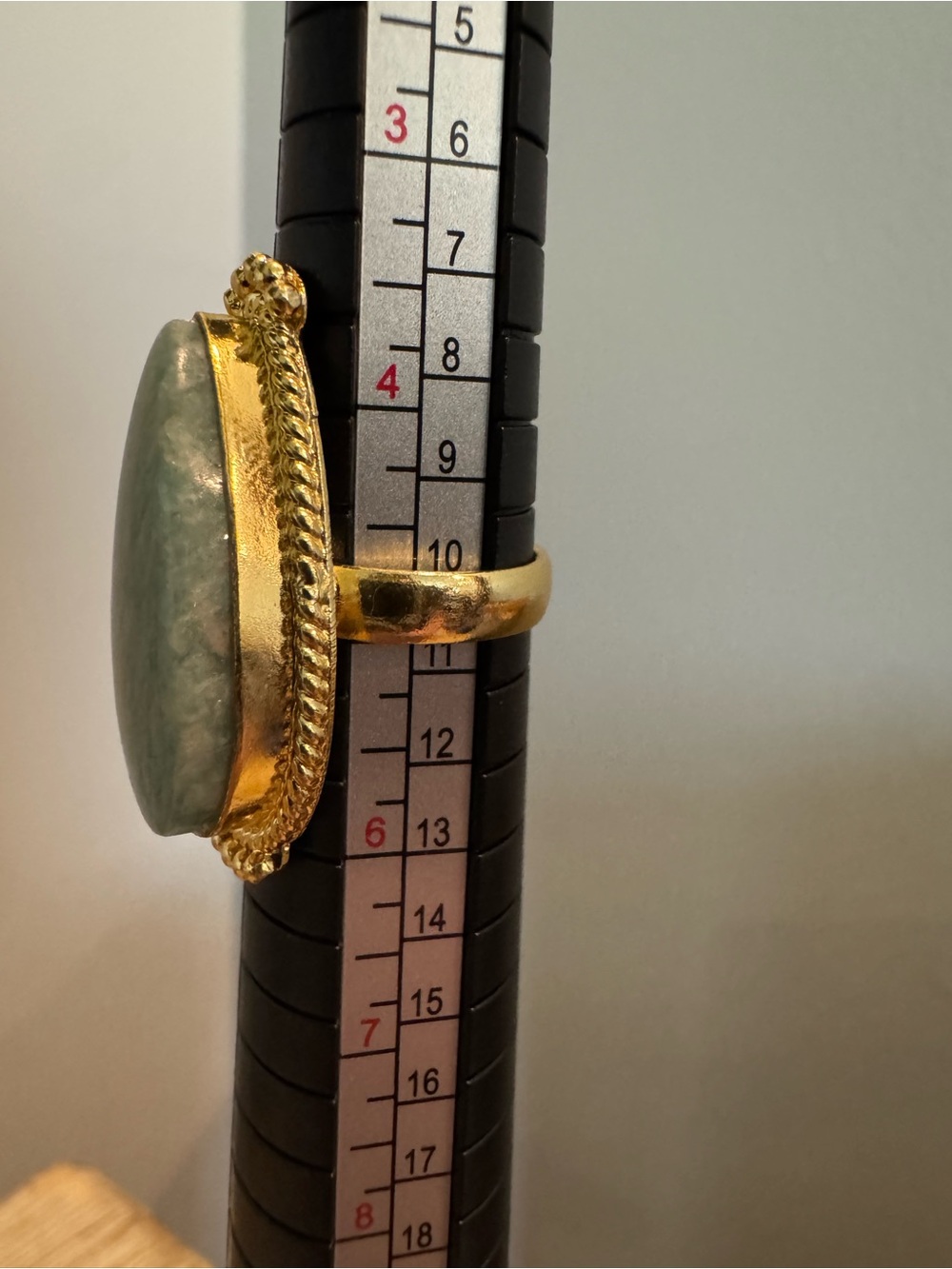 Teardrop Amazonite Statement 14k Gold Plated from Terra Treasures - Picture 5 of 5
